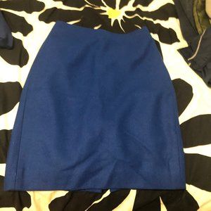 blue j crew pencil skirt